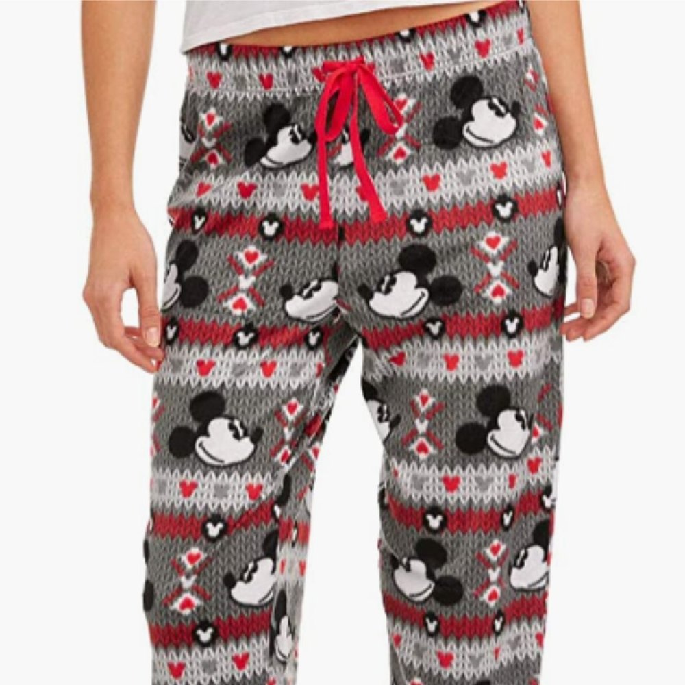 Disney Women's Mickey Mouse Cuffed Jogger Sleep Pant Size XL